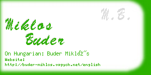 miklos buder business card